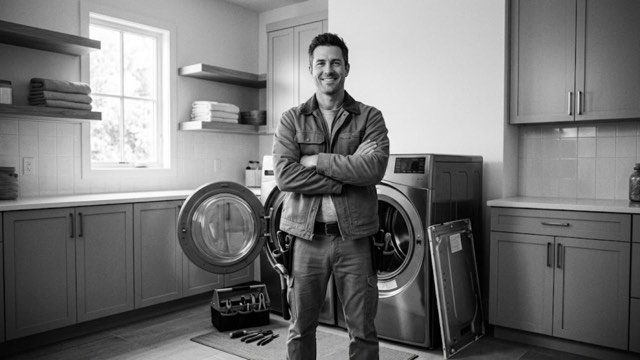 Dryer Repair in progress at a Jacksonville, NC home