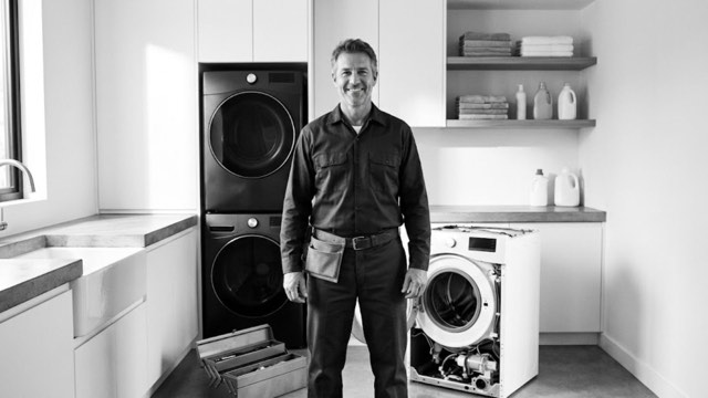 Washer Repair in progress at a Jacksonville, NC home